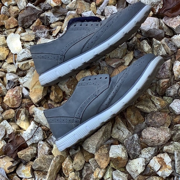 Dexter Comfort Memory Foam Lite Weight Oxford Lace Up Shoes Gray Men's - Picture 5 of 5